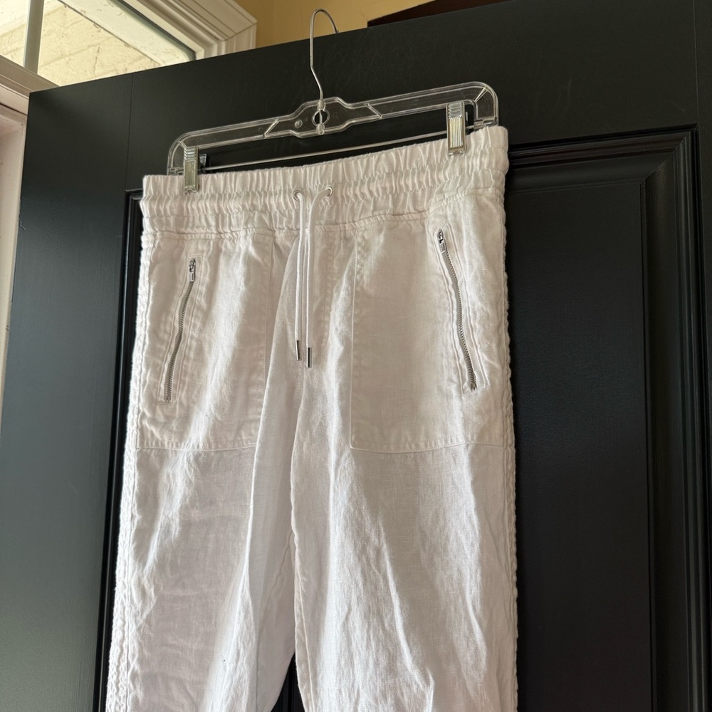 Athleta Cabo White Linen Pull-On Jogger 
Pants Size 4 - Picture 12 of 14